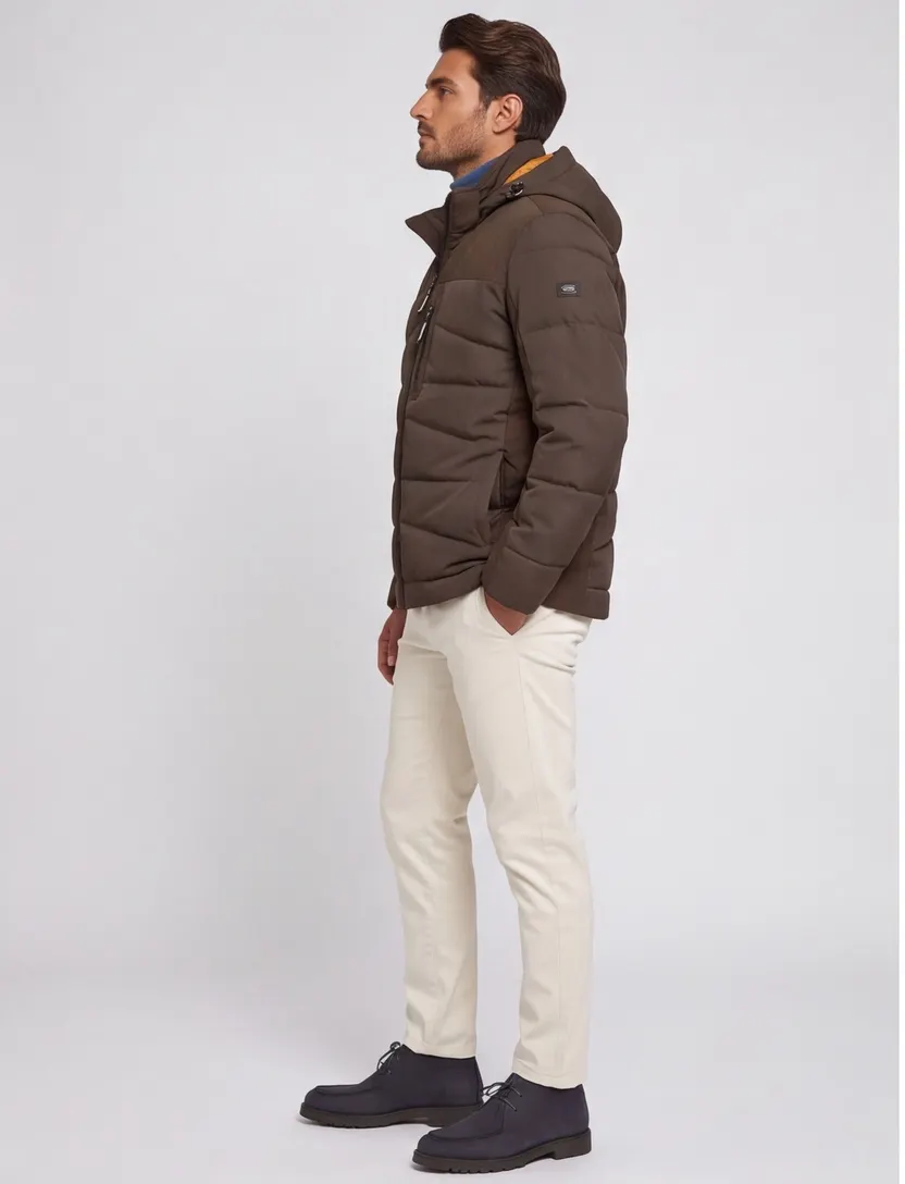 tussenjas Camel Active donkerbruin met borstzak