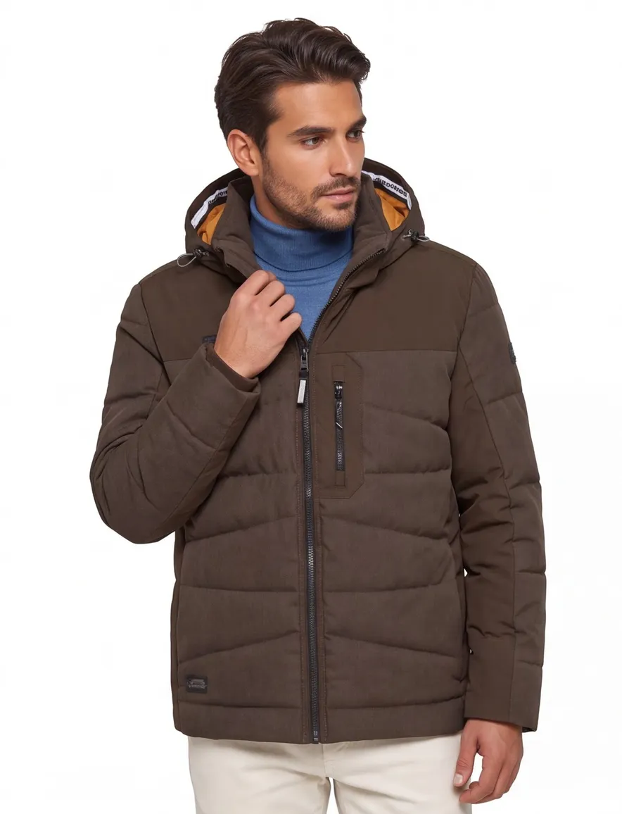 Camel Active tussenjas donkerbruin met borstzak