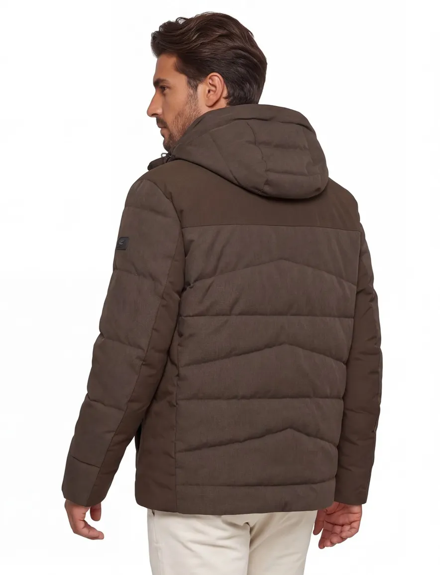 Camel Active tussenjas donkerbruin met borstzak