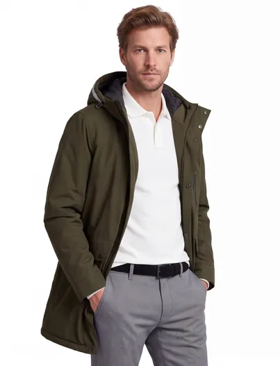 Camel Active Parkajas Camel Active forest groen met borstzak