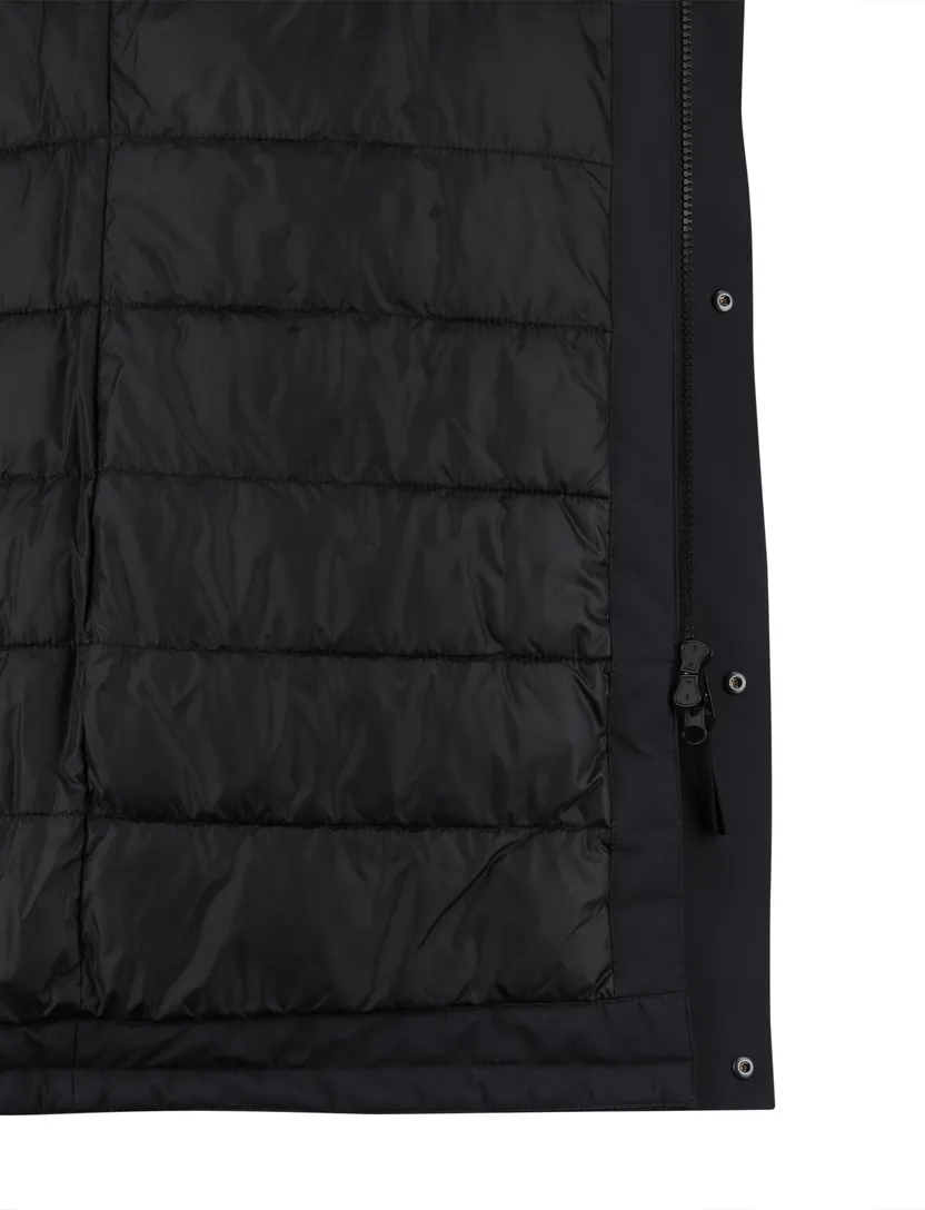 Camel Active winterjas effen donkerblauw wijde fit