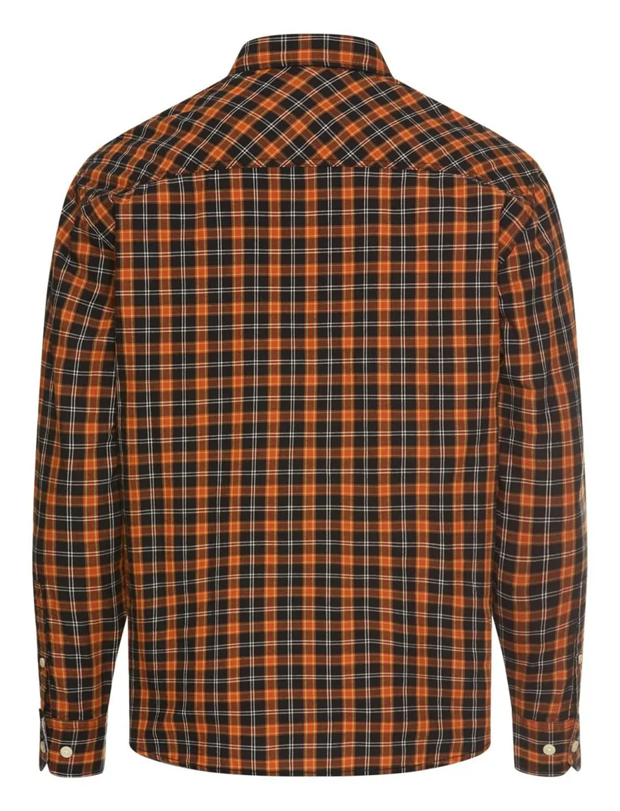 Camel Active overhemd ml 5 oranje bruin katoen