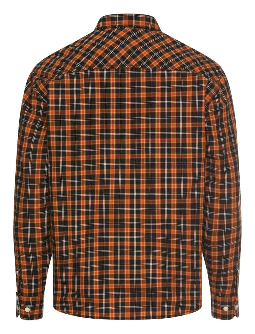 overhemd Camel Active oranje bruin katoen