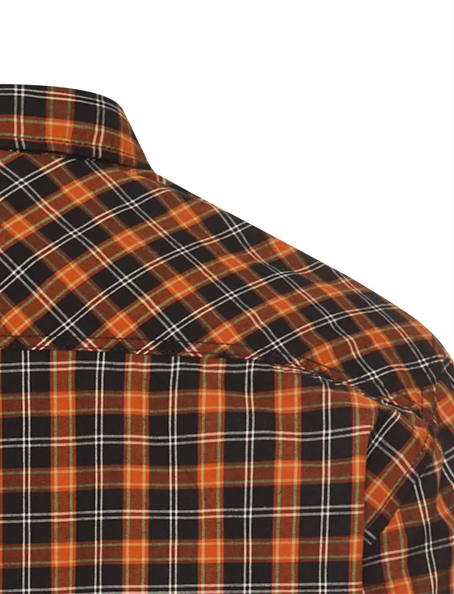 Camel Active overhemd ml 5 oranje bruin