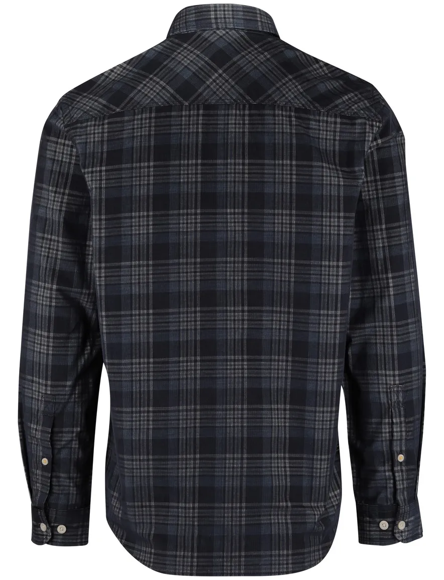 Camel Active Overhemd blauw wit geruit