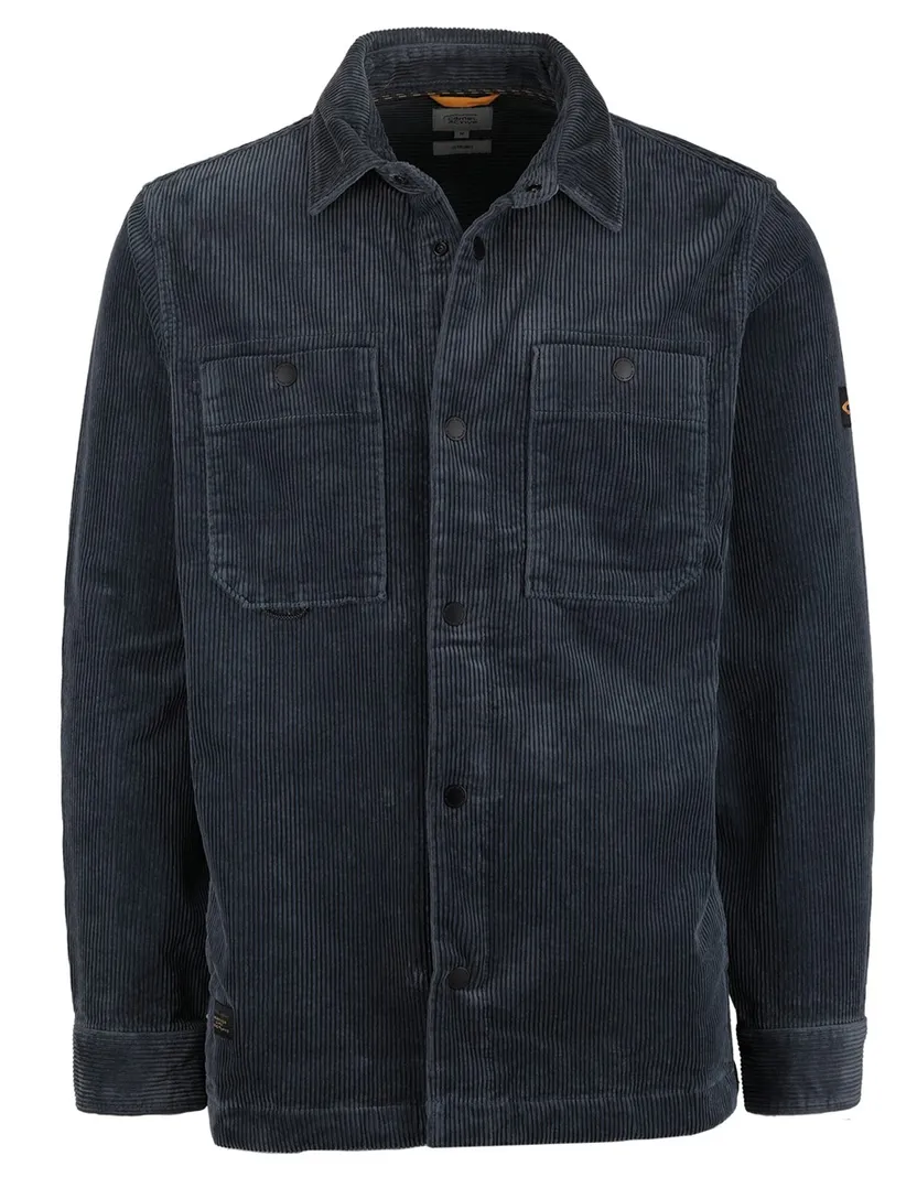 Overshirt Camel Active Donkerblauw katoen corduroy