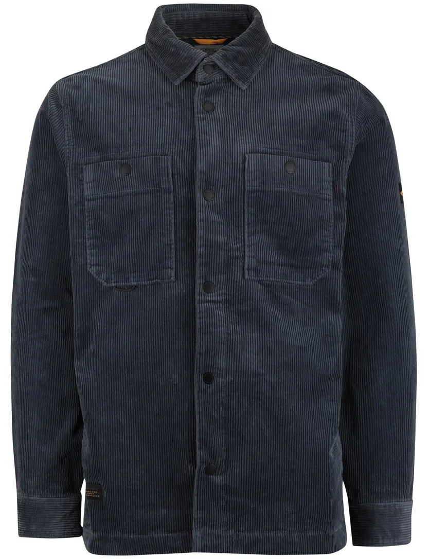 Overshirt Camel Active Donkerblauw katoen corduroy