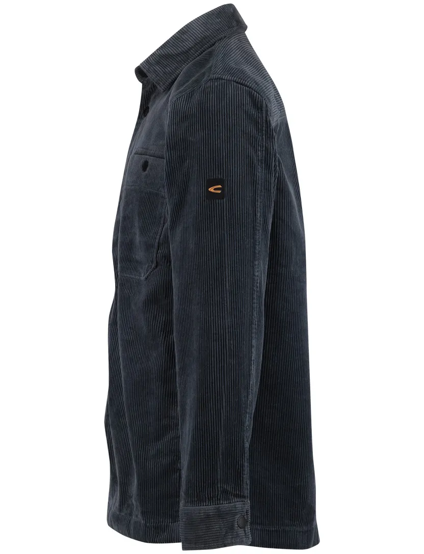 Overshirt Camel Active Donkerblauw katoen corduroy