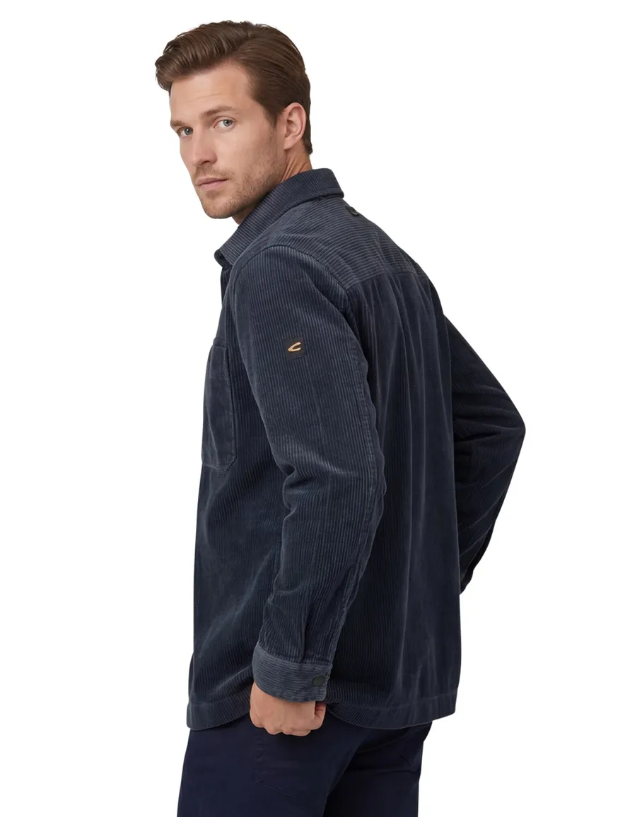 Camel Active overshirt corduroy blauw