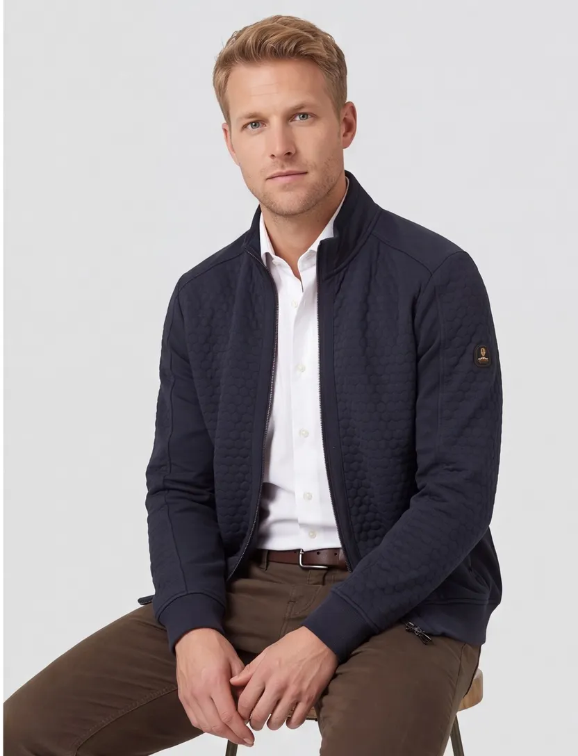 vest Camel Active navy katoen