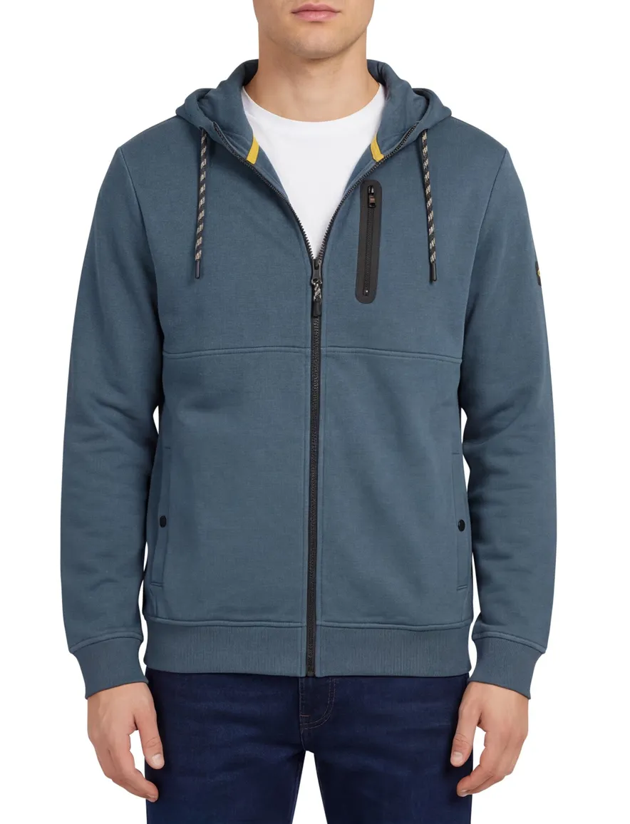 Camel Active vest blauw met capuchon
