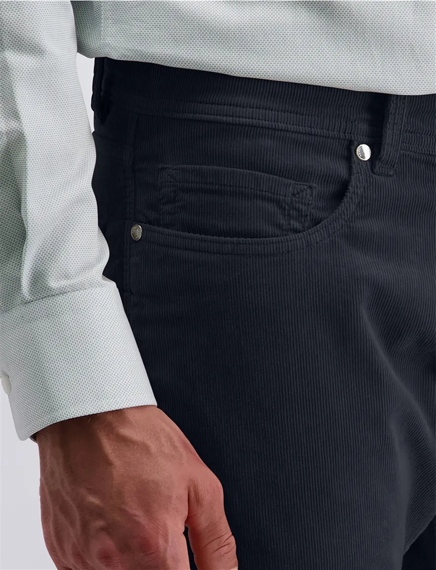 Pierre Cardin broek donkerblauw 5-pocket effen