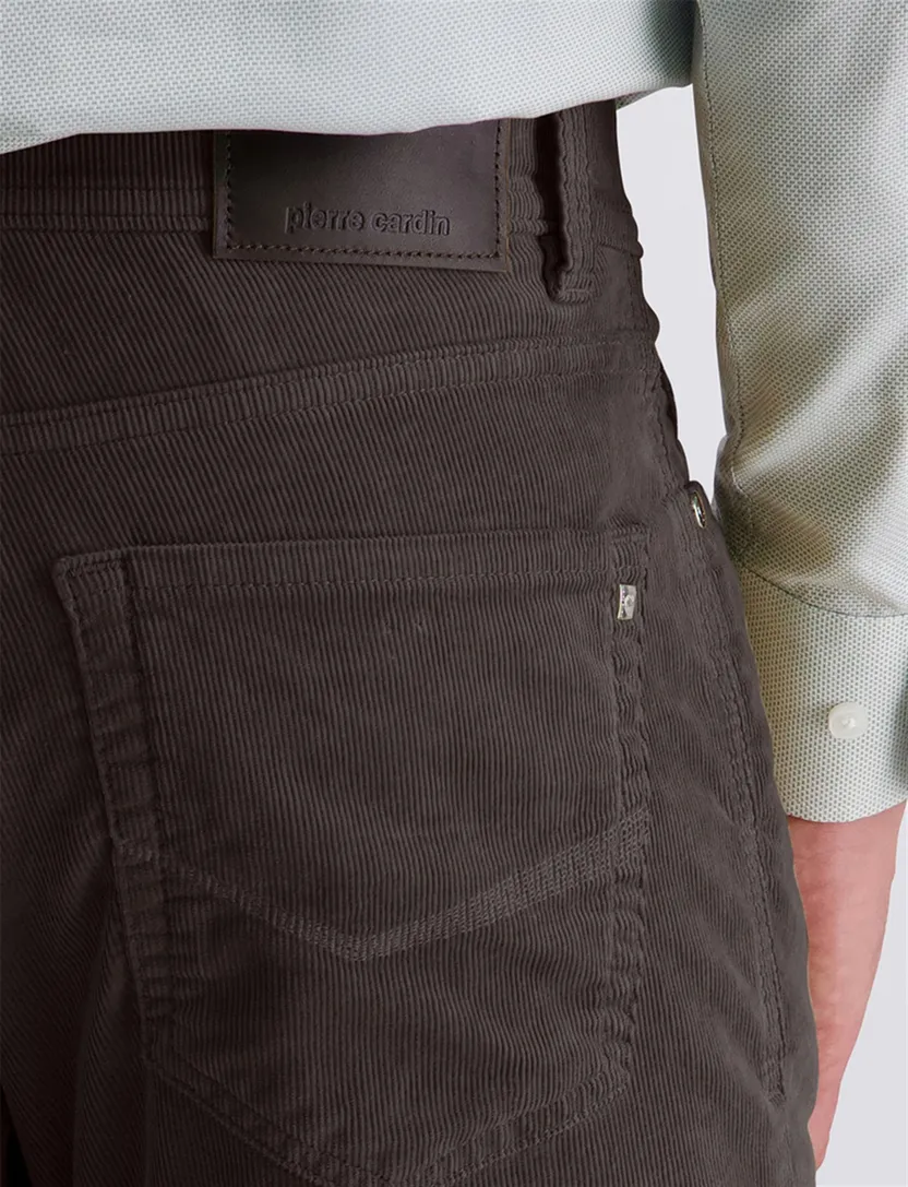 Pierre Cardin 5-pocket broek bruin Lyon Tapered FIt