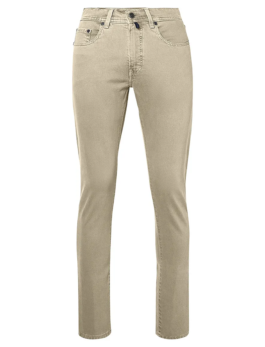 Pierre Cardin broek creme Lyon tapered effen