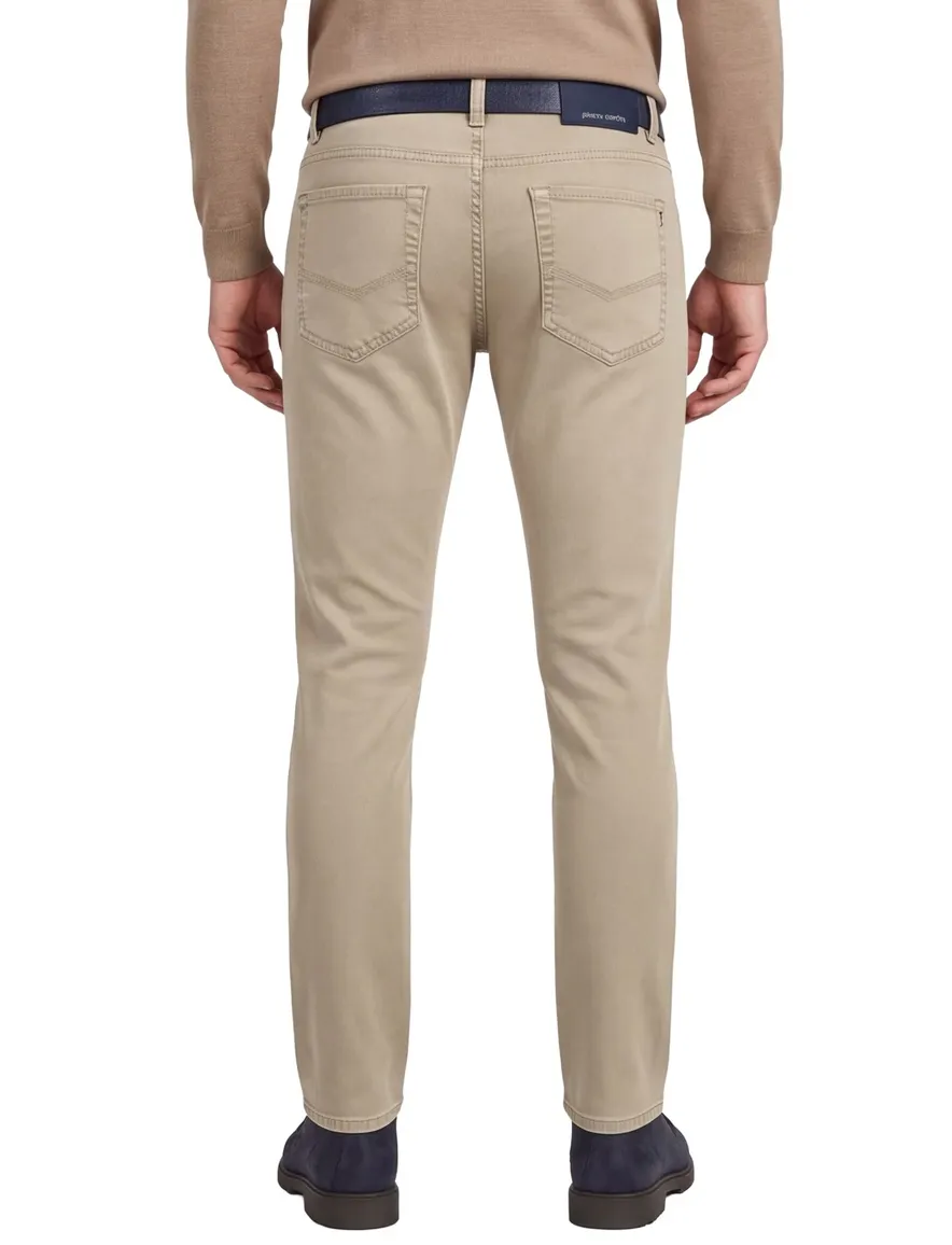 Pierre Cardin broek creme Lyon tapered effen