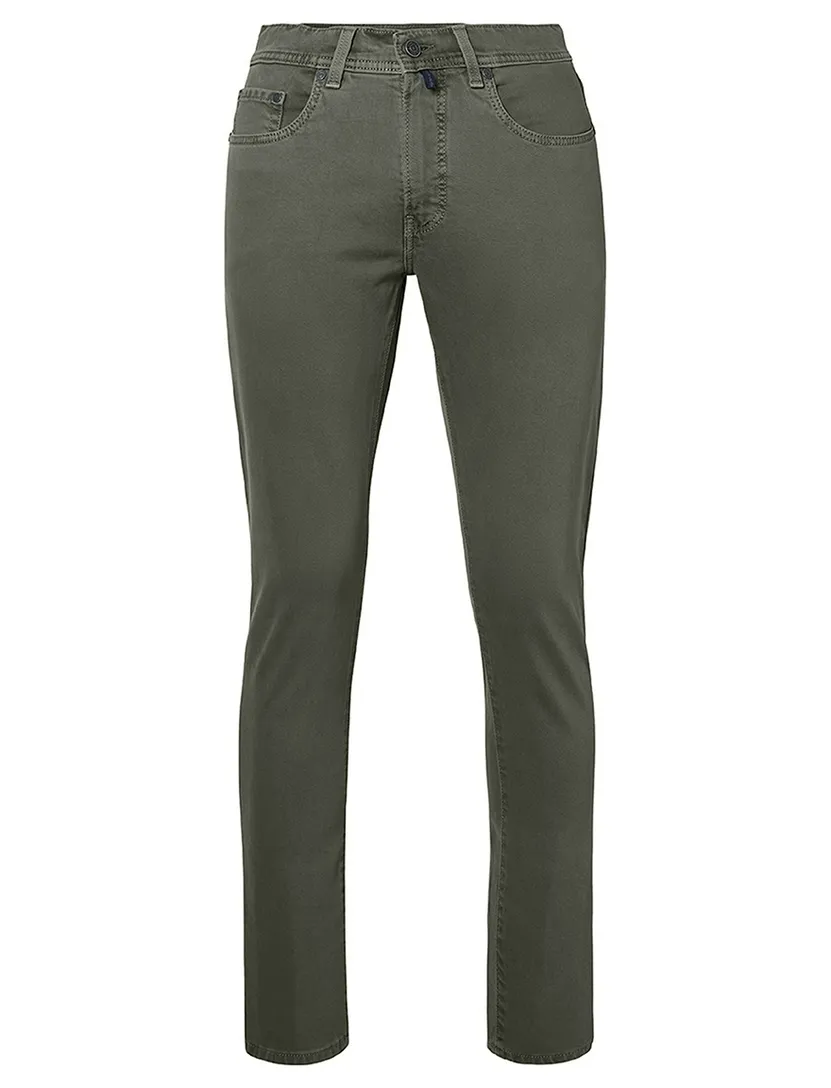 Pierre Cardin broek donkergroen Lyon Tapered 5-pocket