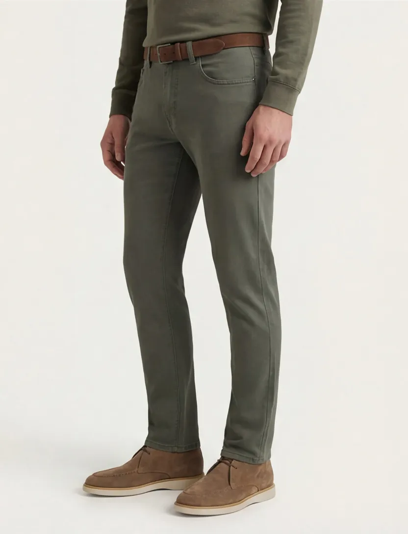 Pierre Cardin broek donkergroen Lyon Tapered 5-pocket