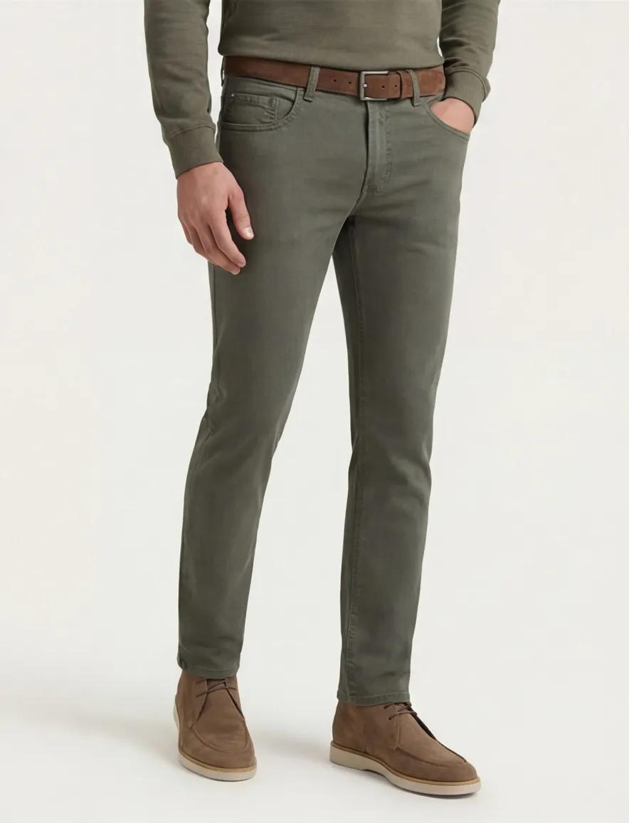 Pierre Cardin broek donkergroen Lyon Tapered