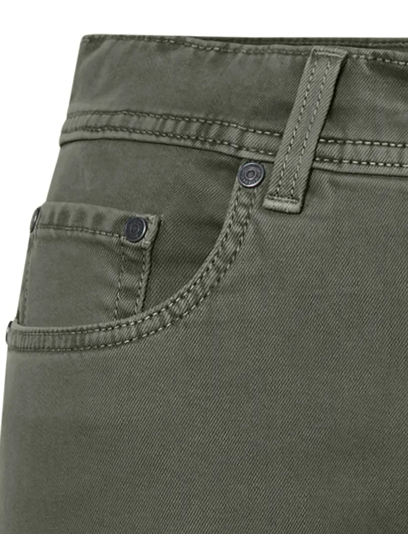 Pierre Cardin broek donkergroen Lyon Tapered 5-pocket