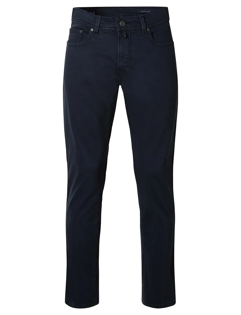 Pierre Cardin broek 5-pocket navy Lyon tapered effen