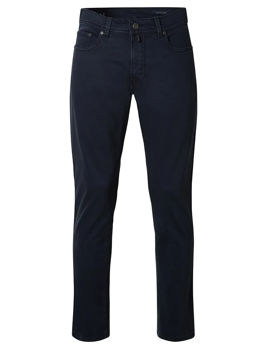 Pierre Cardin broek p5 navy Lyon tapered effen