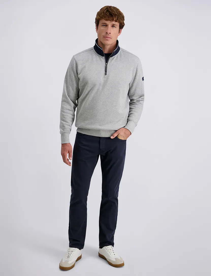 Pierre Cardin broek 5-pocket navy Lyon tapered effen