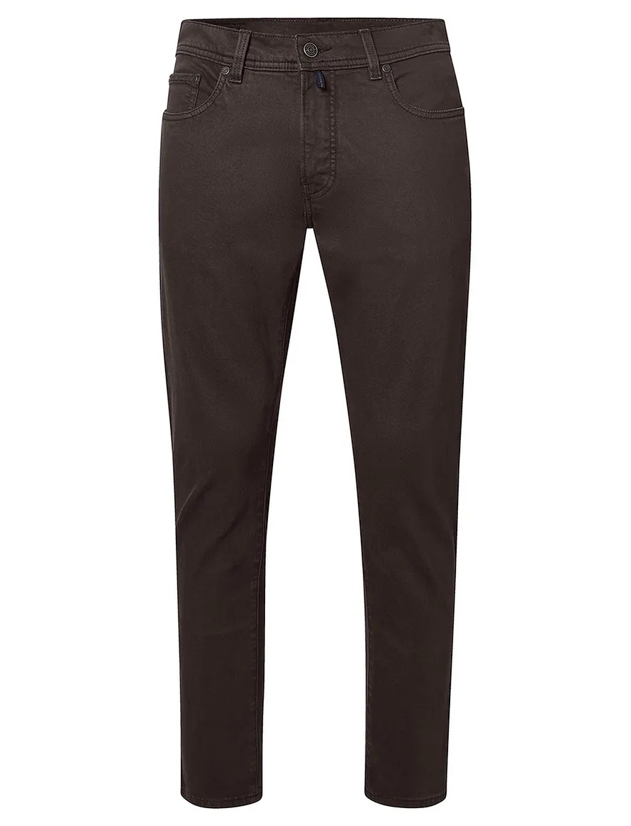 Pierre Cardin broek p5 bruin Lyon effen