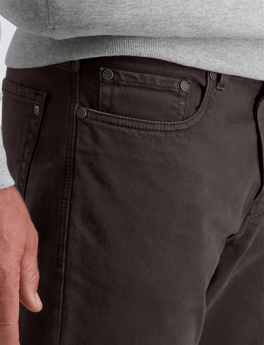 Pierre Cardin broek p5 bruin Lyon Tapered fit effen