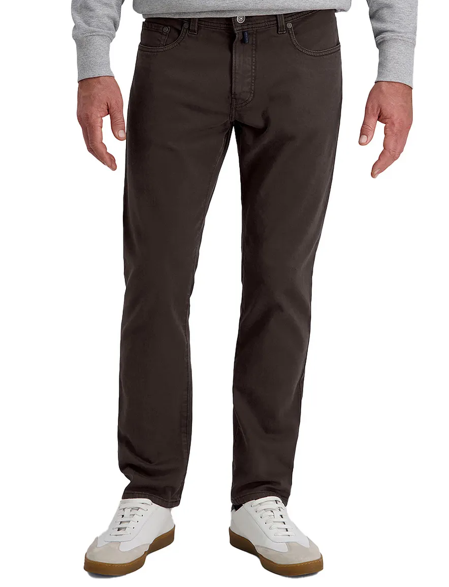 Pierre Cardin broek p5 bruin Lyon effen