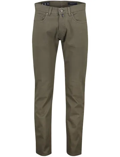 Pierre Cardin 5-pocket pantalon Pierre Cardin Big & Tall groen katoen