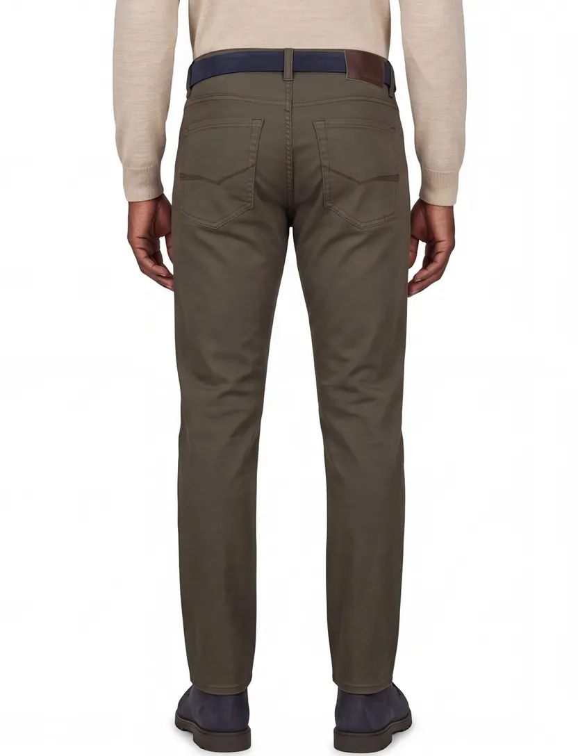 Katoenen 5-pocket Big & Tall pantalon Pierre Cardin groen
