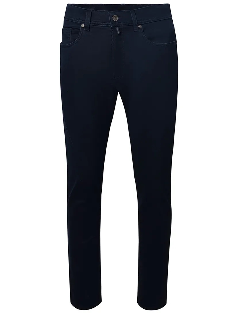 5-pocket Pierre Cardin Lyon Big & Tall donkerblauw katoen