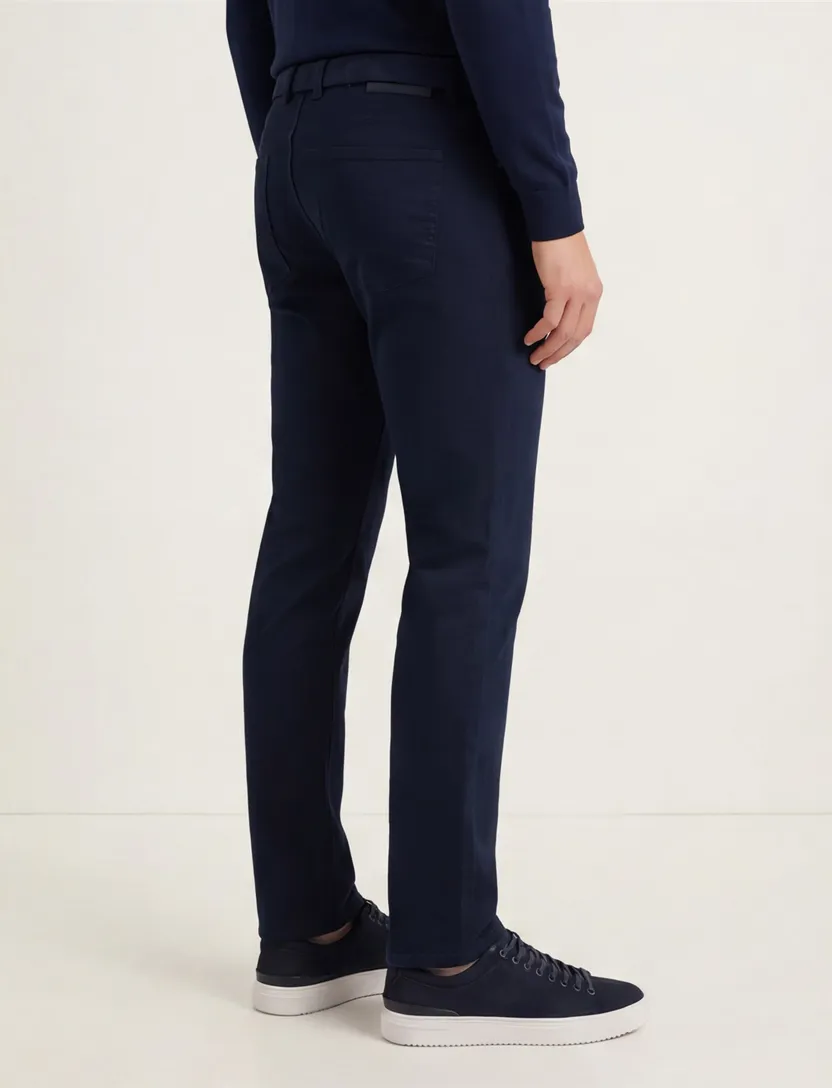 5-pocket Pierre Cardin Lyon Big & Tall donkerblauw katoen