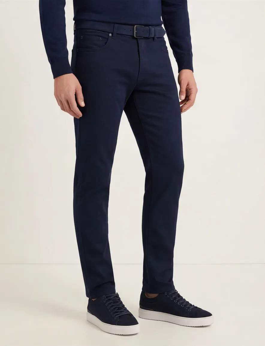 Pierre Cardin Lyon Big & Tall 5-pocket donkerblauw katoen spijker
