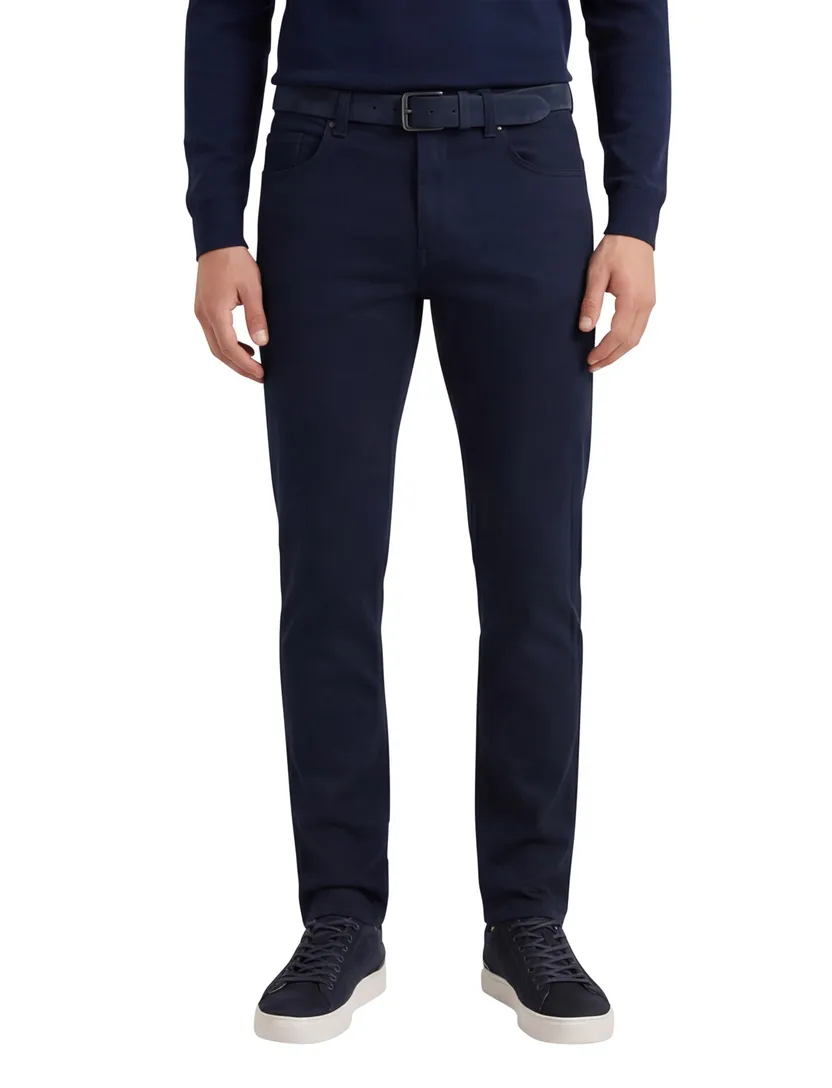 5-pocket Pierre Cardin Lyon Big & Tall donkerblauw katoen