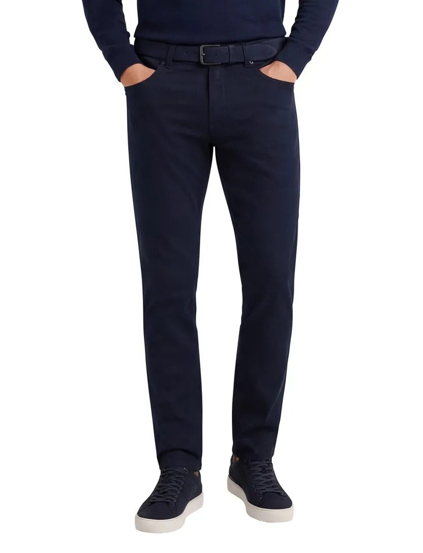 5-pocket Pierre Cardin Lyon Big & Tall donkerblauw katoen