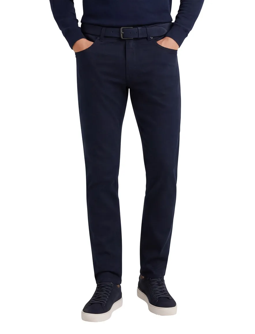 Pierre Cardin Lyon Big & Tall 5-pocket donkerblauw katoen spijker