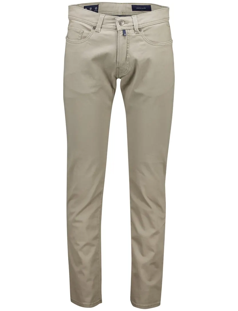 Pierre Cardin 5-pocket pantalon beige katoen Big & Tall