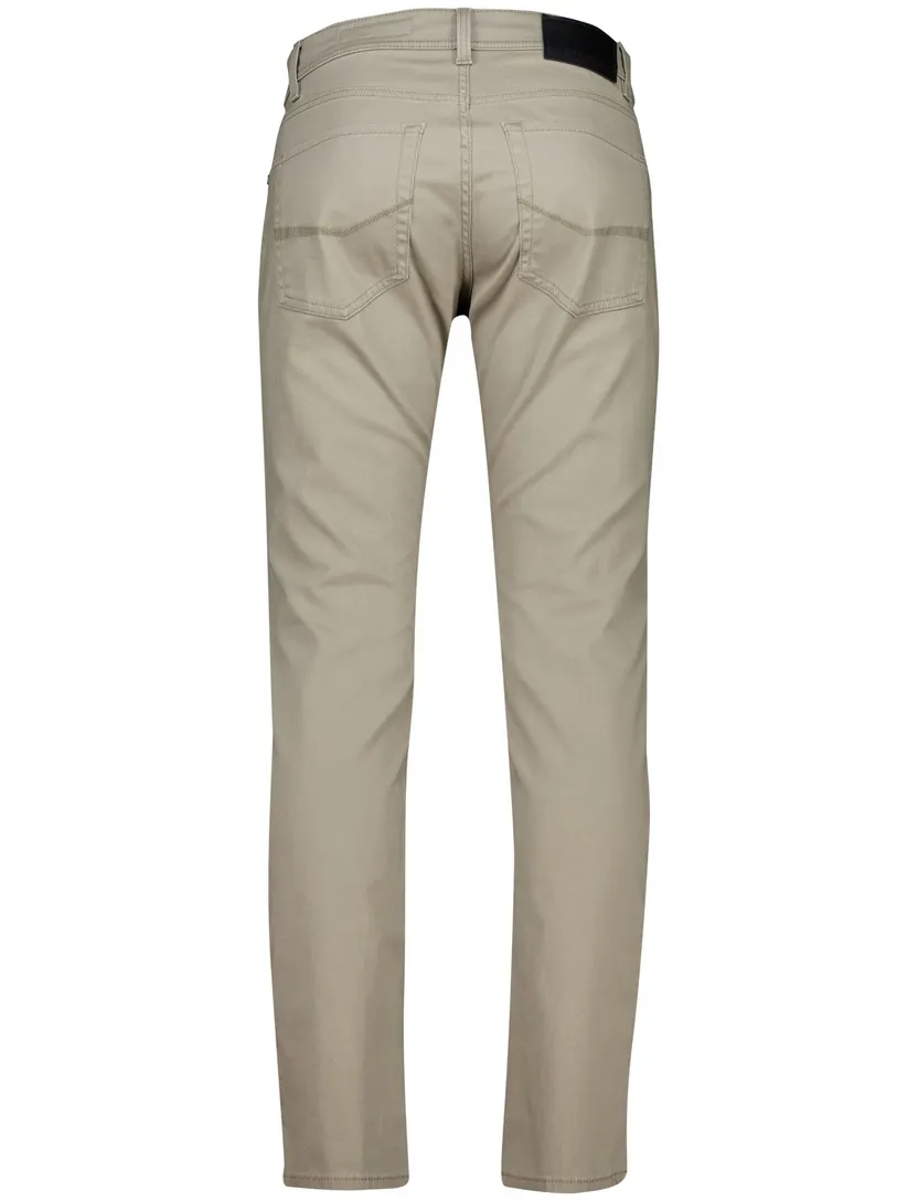 Pierre Cardin 5-pocket pantalon beige katoen Big & Tall