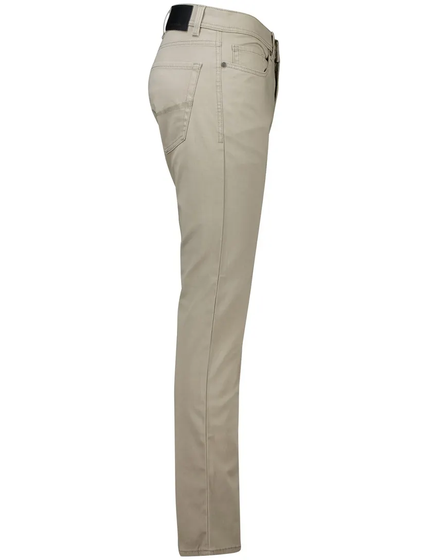 Pierre Cardin 5-pocket pantalon beige katoen Big & Tall