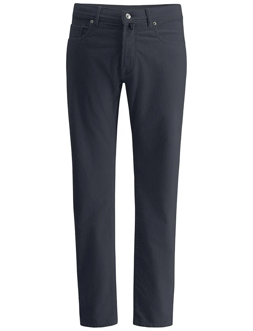 Pierre Cardin Laval 5-pocket blauw Corduroy Katoen