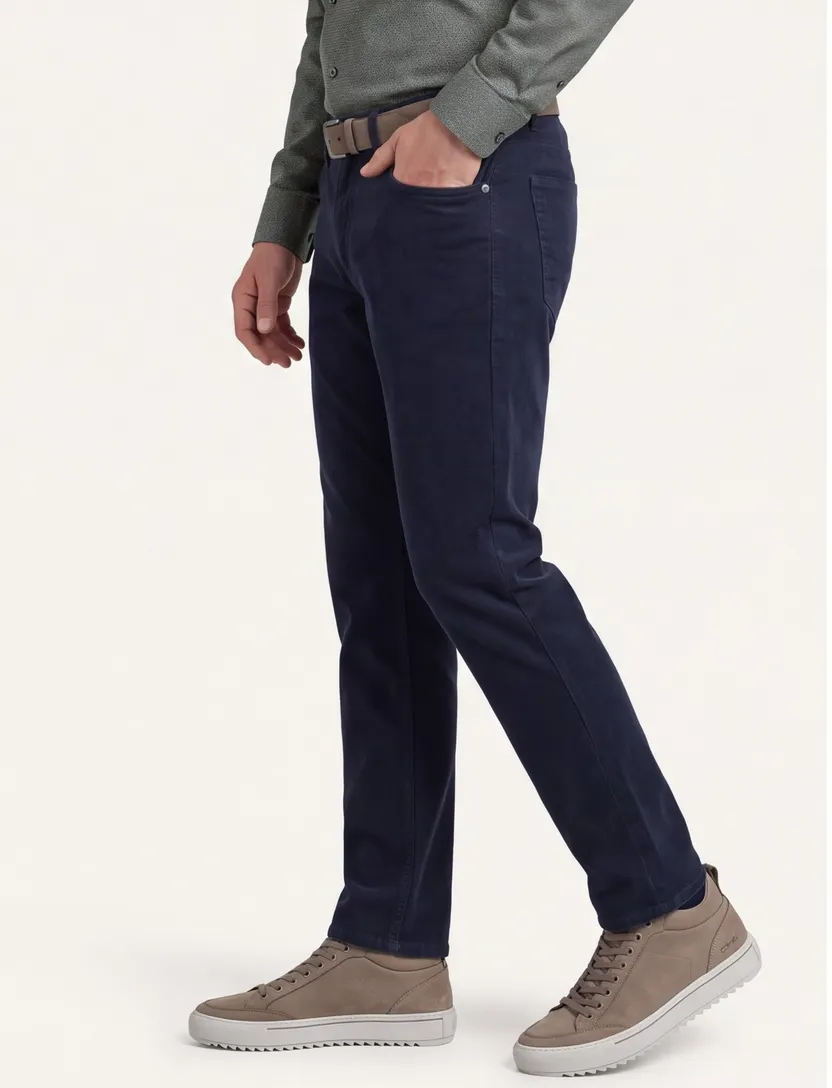 Pierre Cardin Laval 5-pocket blauw Katoen Corduroy