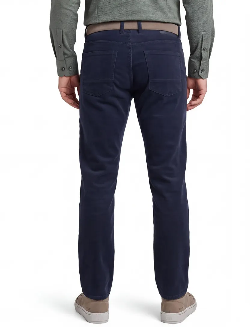 Pierre Cardin Laval 5-pocket blauw Katoen Corduroy