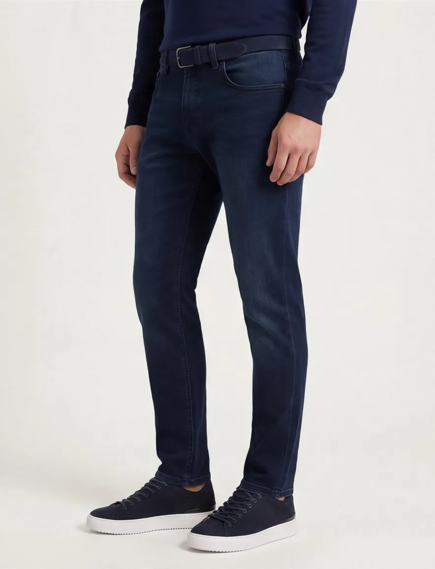 Pierre Cardin Plus Size jeans Lyon tapered fit donkerblauw