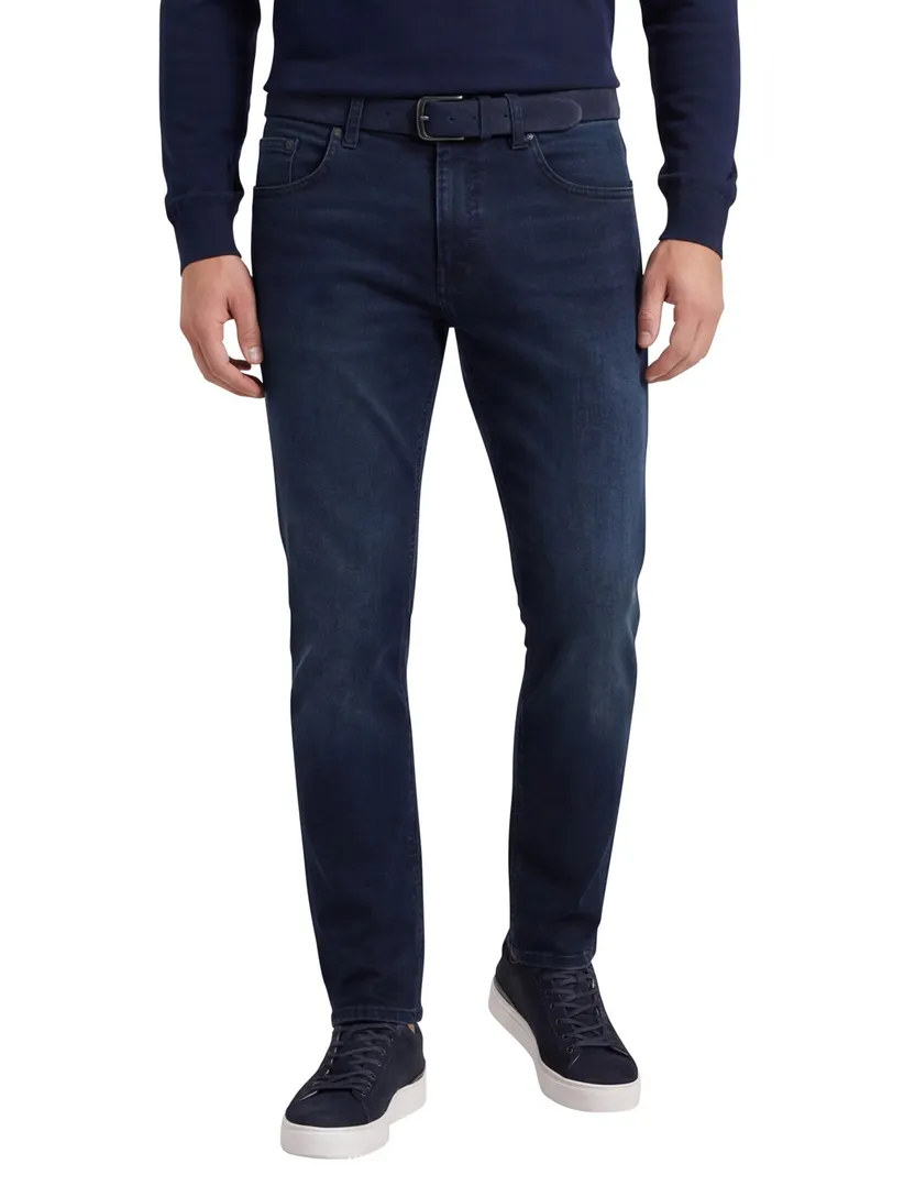 Pierre Cardin Lyon tapered fit Big & Tall donkerblauw katoen
