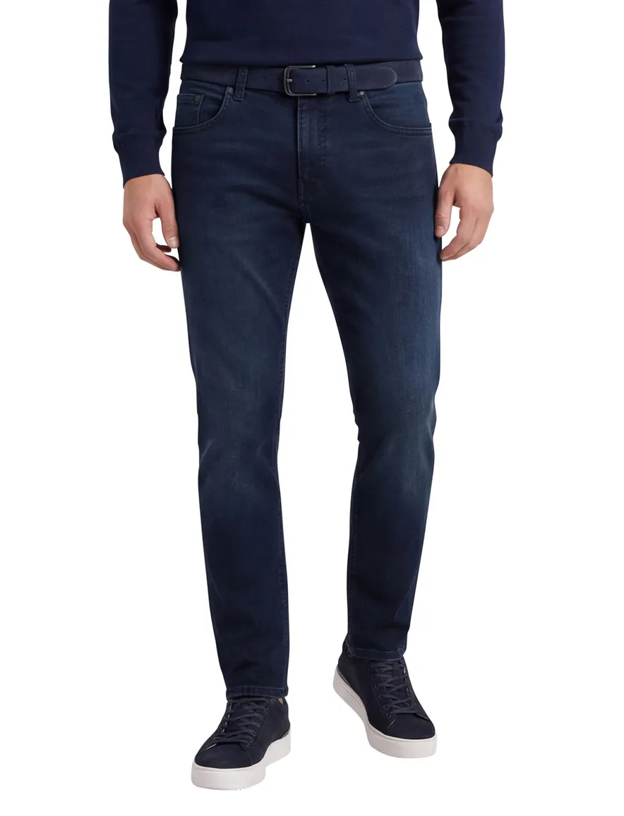 Pierre Cardin Plus Size jeans Lyon tapered fit donkerblauw