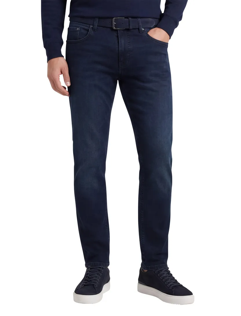 Pierre Cardin Lyon tapered fit Big & Tall donkerblauw katoen