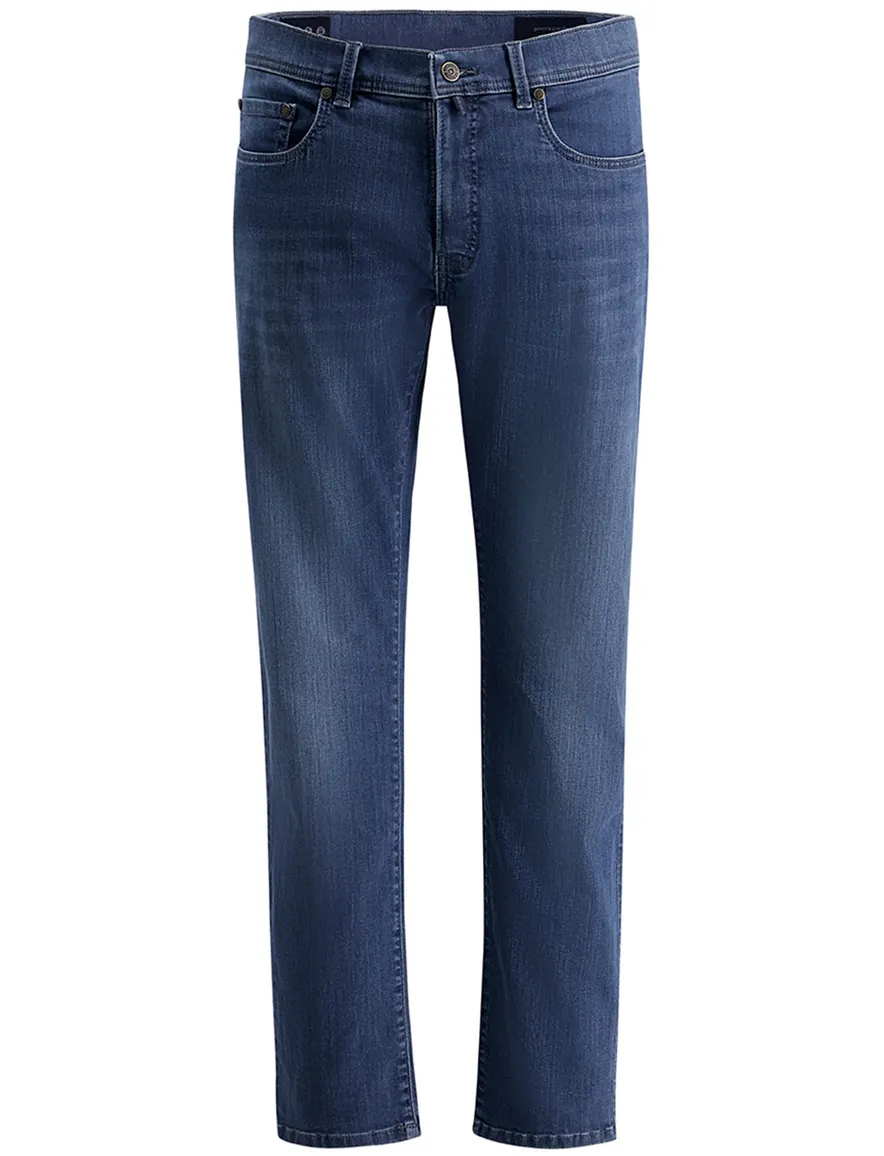 Pierre Cardin Lyon 5-pocket blauw katoen spijker