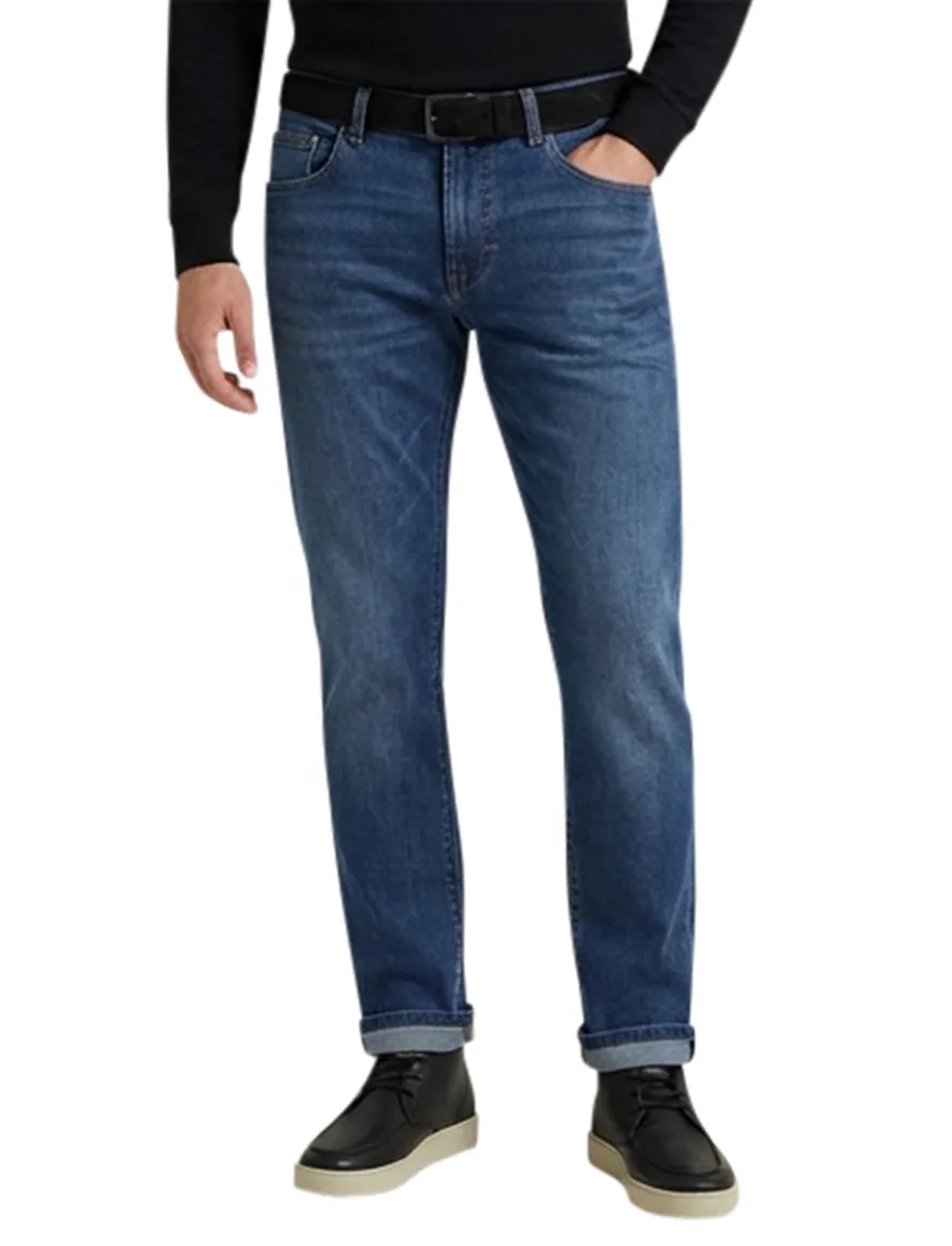 Pierre Cardin Lyon jeans middenblauw Lyon Tapered
