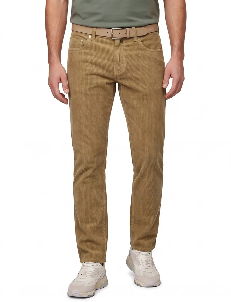 Pierre Cardin pantalon rib normale fit camel corduroy